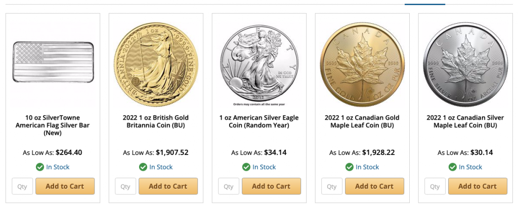 JM Bullion coin orders