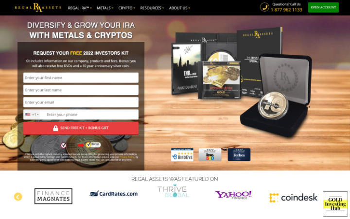 Regal Assets website